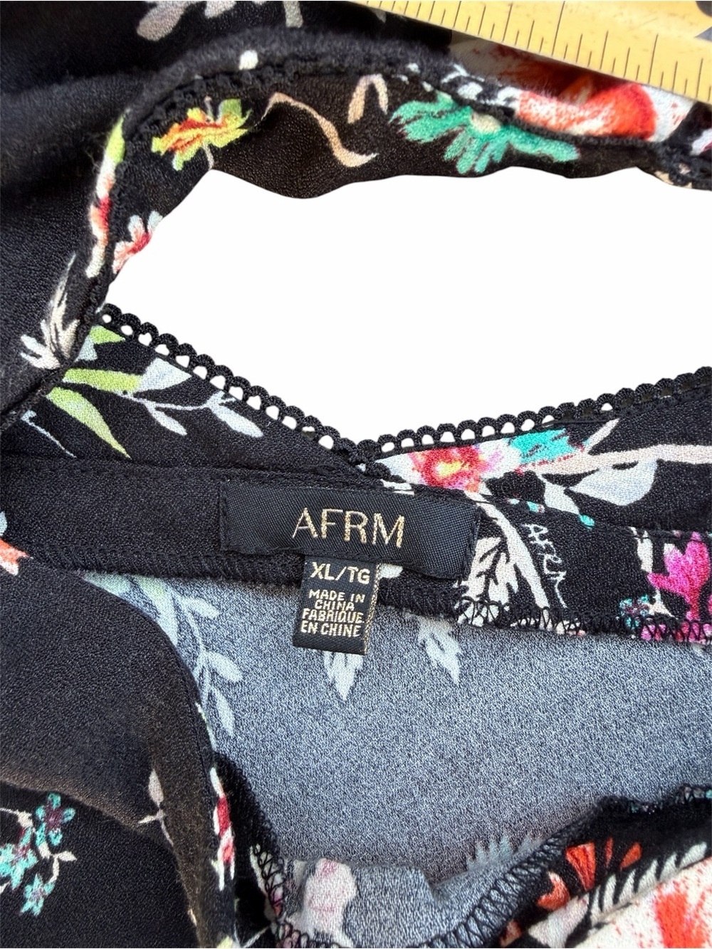AFRM Black Floral Cutout Maxi Dress - Picture 6 of 6